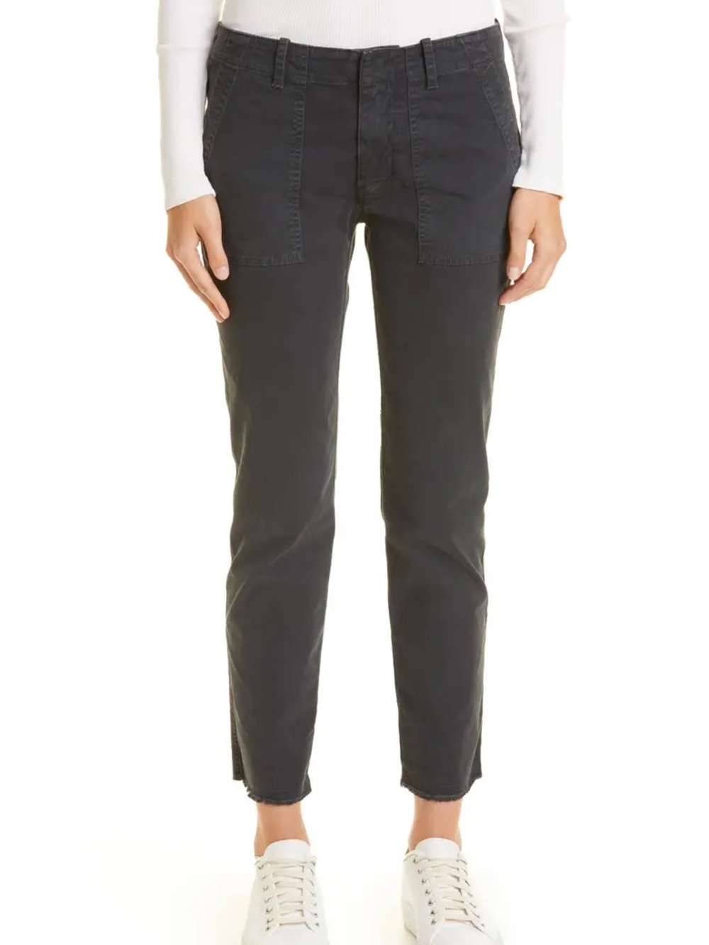 Nili Lotan Jenna Cropped Raw Hem Pants